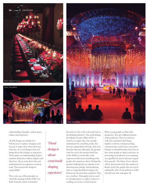 DPK Magazine - OPINION - Beyond Flowers: The Art of Meaningful Design